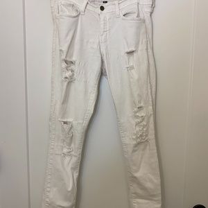 Flying Monkey / Blue White Ripped Jeans